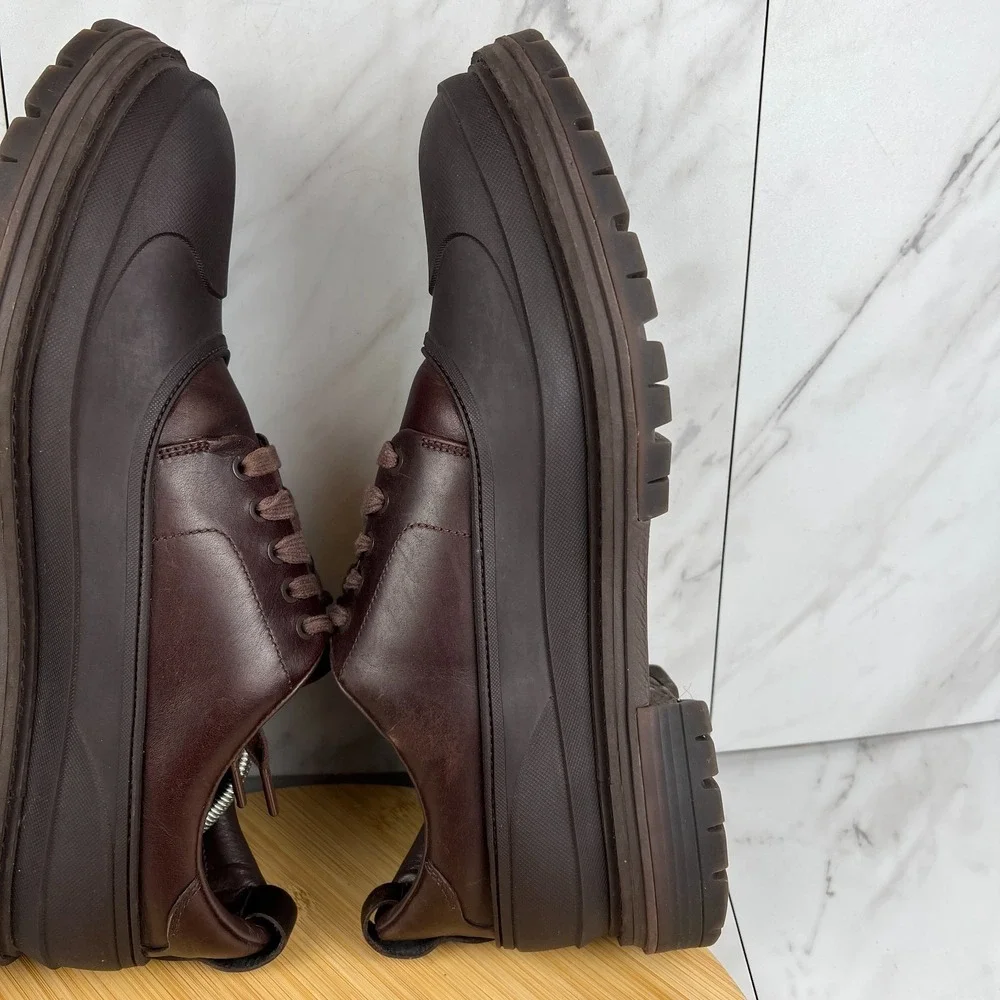 Cole Haan Stratton Shroud Mens Size 13 M Brown Leather Waterproof Oxford Shoes
